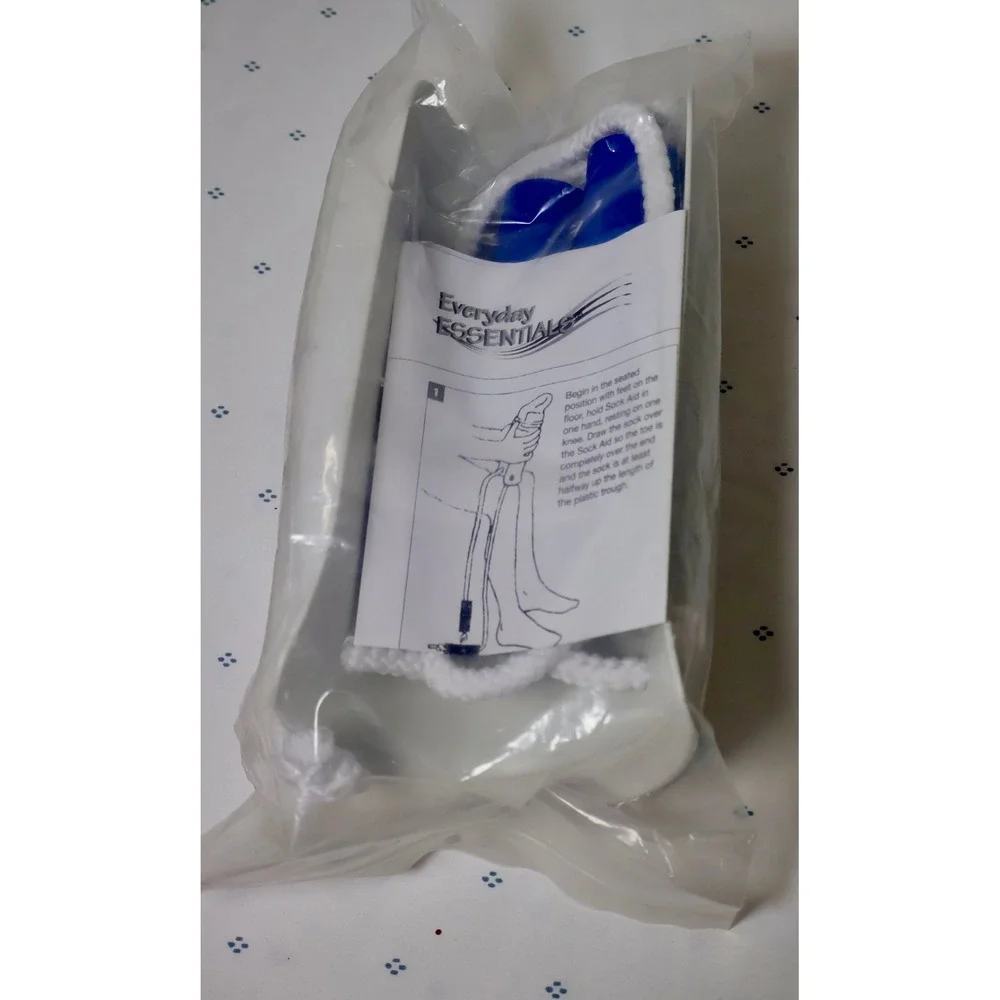Essential Medical SOCK AID Deluxe Molded with Foam‎ HANDLES Easy Application